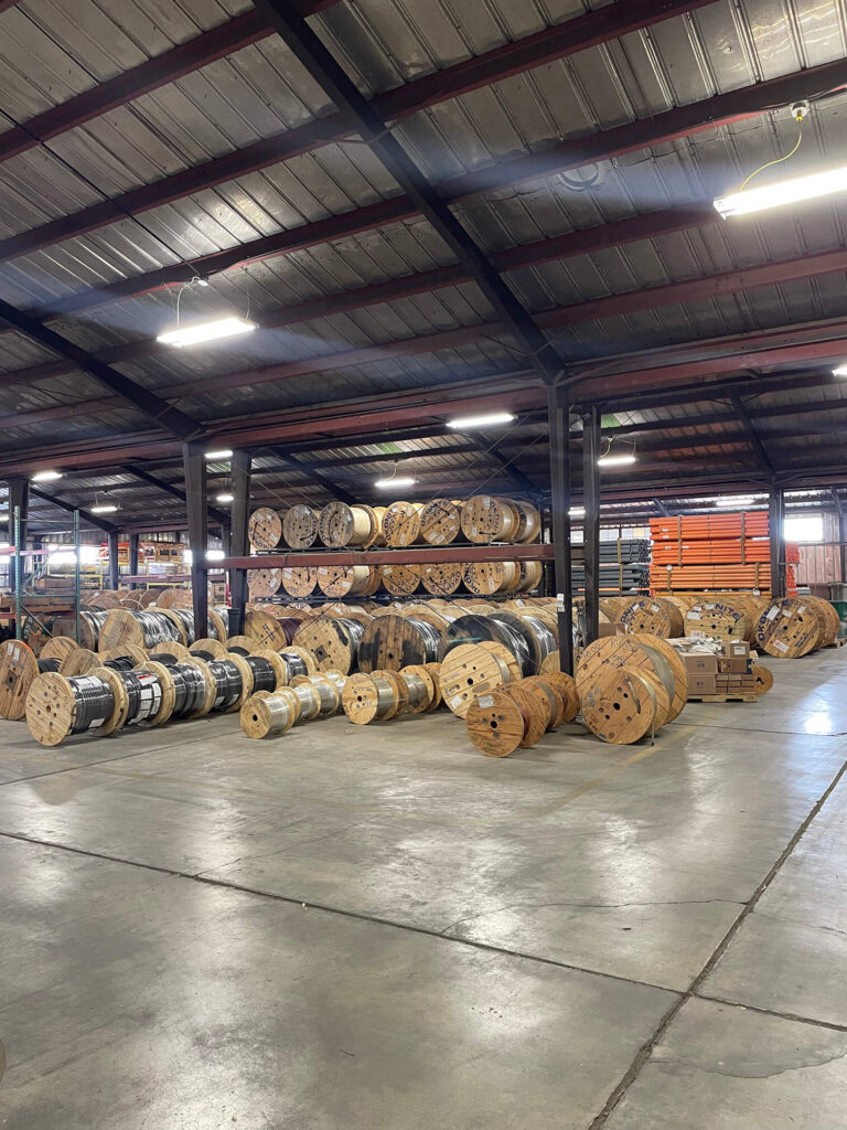 Warehouse with wires